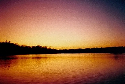 Sunset at Groby Pool