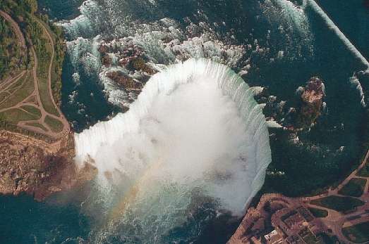 The Horseshoe Falls by helicopter